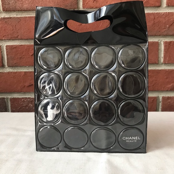 CHANEL MINI BEAUTE BLACK PVC TOTE BAG RARE